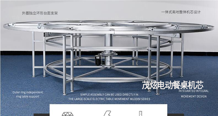 双层电动餐桌机芯图片